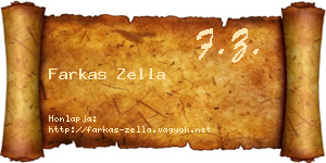 Farkas Zella névjegykártya