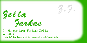 zella farkas business card